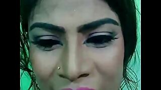 Busty Bangladeshi beauty Rasmi Alon strips down to lace lingerie, teasing and pleasing on camera.