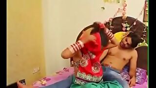 Bihari couple indulges in passionate honeymoon sex, exploring each other's bodies and satisfying their lustful desires.
