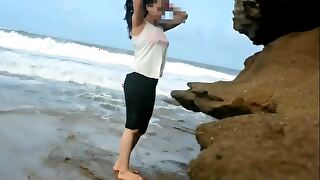 Desi hottie Farhana R gets down and dirty on a public beach, indulging in passionate, uninhibited sex with a lucky stud.