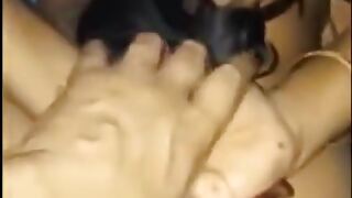 Indian MILF gives a sloppy blowjob before getting fucked doggystyle in a hotel room.